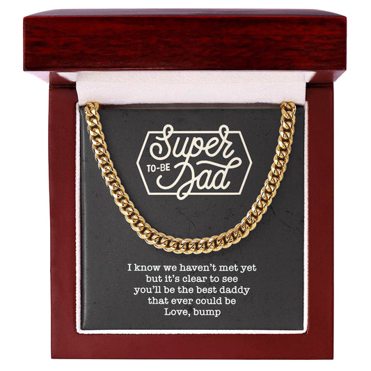 Super Dad To-Be Cuban Link Chain