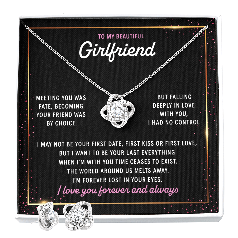 To My beautiful Girlfriend Love Knot Valentine's Gift Set