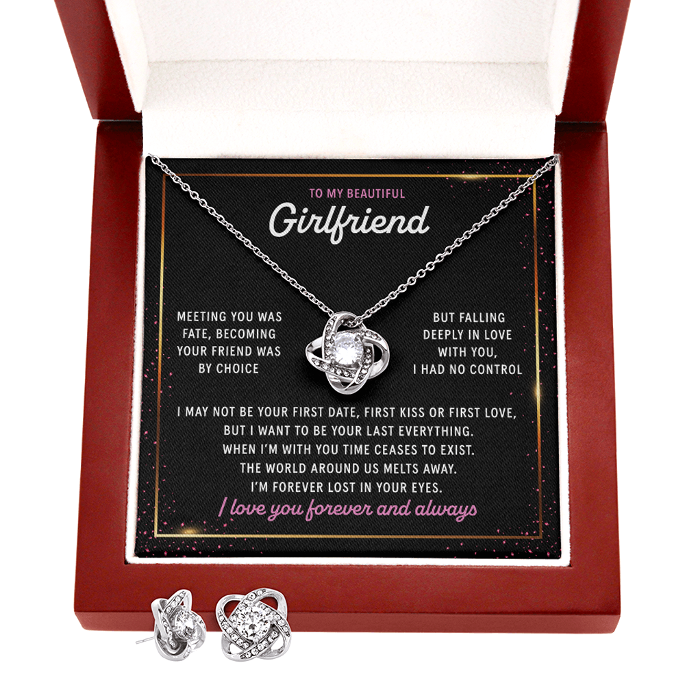 To My beautiful Girlfriend Love Knot Valentine's Gift Set