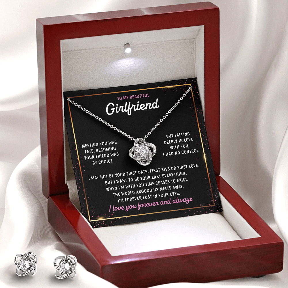 To My beautiful Girlfriend Love Knot Valentine's Gift Set