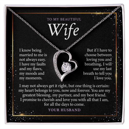 Cherish My Beautiful Wife, Forever Love Necklace